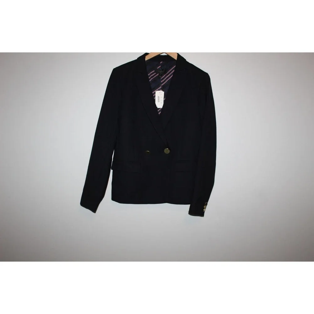 NWT J. Crew Dover Blazer Suit Jacket Navy Blue G7102 Women's Size 6 H14488 - Picture 9 of 12